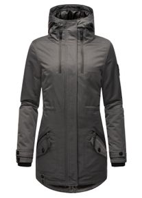 Wintermantel Navahoo "Wintermantel Avrille II", Damen, Gr. XL, grau (anthrazit), Obermaterial: 70% Baumwolle CO. 30% Polyester PES. Obermaterial: Futter: 100% Polyester PES. 100% Polyester PES., M&auml;ntel Wintermantel