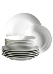 M&auml;ser Tafelservice M&Auml;SER "Barca", wei&szlig;, 12, Geschirr-Sets, Tafelservice