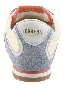 Sneaker VERBENAS "JAMAINCA PIXEL", Damen, Gr. 40, wei&szlig;, blau, Leder, Textil, kontrastfarbene Details, unifarben mit Farbeins&auml;tzen, Basic, Schuhe Sneaker, Retrosneaker, Schn&uuml;rer, Freizeitschuh im sportiven Look