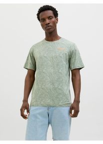 Jack & Jones Rundhalsshirt JACK & JONES "JORFRIDAY TEE SS CREW NECK WEH", Herren, Gr. XS, lpad, Jersey, Obermaterial: 60% Baumwolle, 40% Polyester, bedruckt, regular fit normal, Rundhals, Shirts Rundhalsshirt