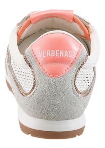 Keilsneaker VERBENAS "JAMAICA", Damen, Gr. 41, wei&szlig; kombiniert, Leder, Textil, unifarben mit Farbeins&auml;tzen, Schuhe Keilsneaker, Retrosneaker, Halbschuh, Schn&uuml;rschuh mit Mesheinsatz