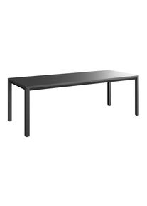 Ambia Garden Gartentisch, Dunkelgrau, Metall, Glas, rechteckig, eckig, 220x74x90 cm, Gartenm&ouml;bel, Gartentische, Gartentische
