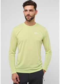 Langarmshirt Jack Wolfskin "VONNAN LS T M", Herren, Gr. XL (54/56), gr&uuml;n (cool, matcha), Obermaterial: 100% Polyester, Shirts Langarmshirt