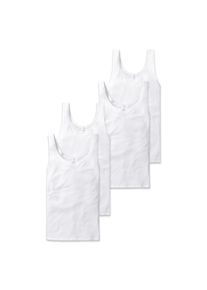 Unterhemd Schiesser "Unterhemd Cotton Essentials 4P 4er Pack", Herren, Gr. 3XL, N-Gr, wei&szlig;, Obermaterial: 100% Baumwolle CO., Unterhemden Unterhemd