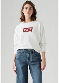 Levi's Sweatshirt LEVI'S "GR ICONIC HERITAGE CREW", Damen, Gr. XXS (32), wei&szlig;, Sweatware, Obermaterial: 100% Baumwolle, bedruckt, bequem normal, Rundhals, Sweatshirts Sweatshirt, Bequeme Passform