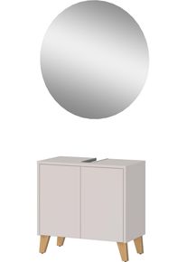 Badm&ouml;bel-Set Germania "GW-Arnea", kaschmir, Holzwerkstoff, Kastenm&ouml;bel-Sets, Badm&ouml;bel-Set