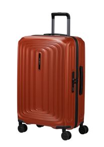 Hartschalen-Trolley Samsonite "2WANDER", Damen, Gr. B/H/T: 45cm x 69cm x 28cm 80 l, metallic terracotta, Polycarbonat, Koffer Hartschalen-Trolley, aus robustem Polycarbonat, mit Adressetikett und Dehnfalte