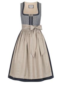N&uuml;bler Dirndl N&Uuml;BLER "Dirndl midi Leni", Damen, Gr. 48, EURO, blau, Obermaterial: 50% Polyester PES. 50% Viskose CV., Kleider Dirndl