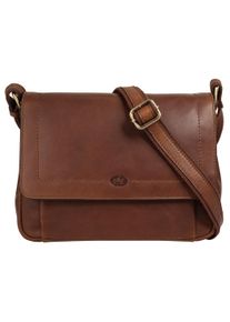 Pike Umh&auml;ngetasche PIK&Eacute;, Damen, Gr. B/H/T: 26cm x 19cm x 7cm onesize, braun, Leder, leicht gl&auml;nzend, unifarben, Taschen Umh&auml;ngetasche, echt Leder