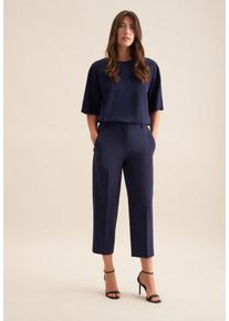 Culotte Seidensticker "Schwarze Rose", Damen, Gr. 38, Normalgr&ouml;&szlig;en, blau (navy), 64% Polyester, 31% Viskose, 5% Elasthan, unifarben, Hosen Culotte