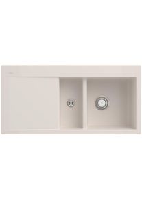 Villeroy & Boch Villeroy und Boch Subway Fl&auml;chenb&uuml;ndige Sp&uuml;le 67121FKR Becken rechts, mit Ablaufgarnitur und Handbet&auml;tigung, Crema