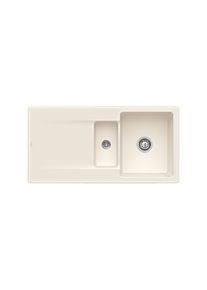 Villeroy & Boch Villeroy und Boch Siluet Fl&auml;chenb&uuml;ndige Sp&uuml;le 33372FKR mit Ablaufgarnitur und Excenterbet&auml;tigung, Crema