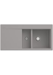 Villeroy & Boch Villeroy und Boch Subway Fl&auml;chenb&uuml;ndige Sp&uuml;le 67121FKD Becken rechts, mit Ablaufgarnitur und Handbet&auml;tigung, Fossil