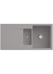 Villeroy & Boch Villeroy und Boch Siluet Fl&auml;chenb&uuml;ndige Sp&uuml;le 33371FKD mit Ablaufgarnitur und Handbet&auml;tigung, Fossil