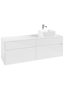 Villeroy & Boch Villeroy und Boch Collaro Waschtischunterschrank C05100DH 160 x 54,8 x 50 cm, Waschtisch rechts, Glossy White