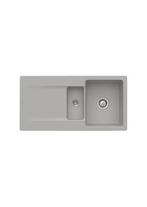 Villeroy & Boch Villeroy und Boch Siluet Fl&auml;chenb&uuml;ndige Sp&uuml;le 33372FKD mit Ablaufgarnitur und Excenterbet&auml;tigung, Fossil