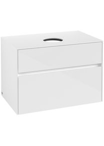 Villeroy & Boch Villeroy und Boch Collaro Waschtischunterschrank C03700DH 80 x 54,8 x 50 cm, Waschtisch mittig, Glossy White