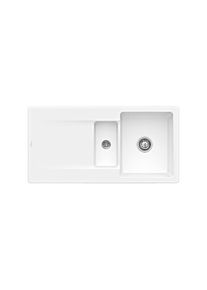 Villeroy & Boch Villeroy und Boch Siluet Fl&auml;chenb&uuml;ndige Sp&uuml;le 33372FR1 mit Ablaufgarnitur und Excenterbet&auml;tigung, wei&szlig;