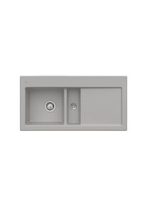 Villeroy & Boch Villeroy und Boch Subway Fl&auml;chenb&uuml;ndige Sp&uuml;le 67702FKD Becken links, mit Ablaufgarnitur und Excenterbet&auml;tigung, Fossil