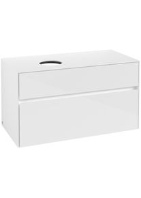 Villeroy & Boch Villeroy und Boch Collaro Waschtischunterschrank C03900DH 100 x 54,8 x 50 cm, Waschtisch links, Glossy White