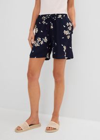Viskose-Shorts mit Bindeg&uuml;rtel (2er Pack), blau, Gr&ouml;&szlig;e 50, Viskose, bonprix