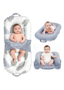 Baby Lounger 3-in-1 Portable Infant Lounger for Newborns 0-24 Months Foldable Tummy Time Pillow and Sitting Seat with Removable
