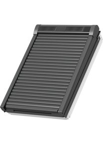 NOUVEAU : Volet roulant solaire Velux SSL 0000K Aluminium gris fonc&eacute;, 55x78 cm (CK02)
