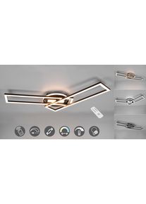 REALITY LEUCHTEN LED Deckenleuchte "Twister", schwarz (schwarz matt), 1, H: 8,5cm, 1 Stk., Leuchten, Deckenlampe 4500 Lumen Lichtfarbe einstellbar Fernbedienung Memory, LED Deckenleuchte