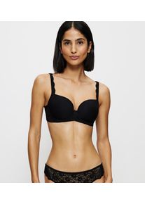 T-Shirt-BH Triumph "Amourette", Damen, Gr. 80, Cup E, schwarz, Microtouch, Obermaterial: 61% Polyester, 27% Polyamid, 12% Elasthan, unifarben, BHs T-Shirt-BH, Stretch-Spitze, glatte Cups, atmungsaktiv, leicht, feminin