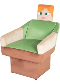 Drehsessel Phoenix, gr&uuml;n, B:69cm H:96cm T:75cm, 100% Polyester, Sessel, Drehsessel