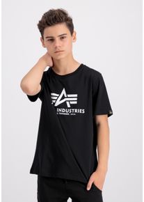 T-Shirt Alpha Industries "Basic T-Shirt BL K", M&auml;dchen, Gr. 8, schwarz, Obermaterial: 100% Baumwolle, Shirts T-Shirt