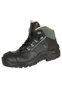 Sicherheitsschuh HAIX "Black Eagle Safety 56 LL mid" Gr. 9,5, schwarz, 9.5, Obermaterial: 100% Rindsleder Leather cow., Schuhe, Sicherheitsschuh