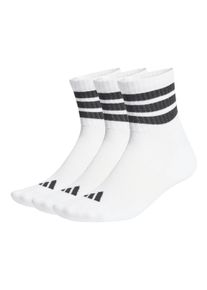 Kurzsocken adidas originals "Socken 3-Stripes Cushioned Sportswear Mid-Cut Socks 3er Pack", Damen, Gr. 46-48, wei&szlig;, Obermaterial: 58% Baumwolle CO. 39% Polyester PES. 2% Elasthan EL. 1% Polyamid PA., Socken Kurzsocken