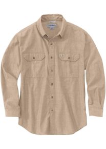 Flanellhemd Carhartt "Langarm", Herren, Gr. XXL, US, beige, Obermaterial: 100% Baumwolle CO., Hemden Flanellhemd
