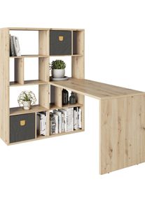 B&uuml;cherregal my home "Felicia", braun (artisan eiche), B:112,5cm H:146,6cm, Holzwerkstoff, Regale, B&uuml;cherregal