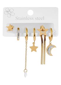 Adelia&acute;s Kettenanh&auml;nger ADELIA&acute;S "Damen Anh&auml;nger &iquest; Anh&auml;nger aus Edelstahl mit Strass Steinchen", gold, Schmuckanh&auml;nger, Damen, Edelstahl, Kettenanh&auml;nger