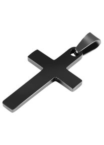 Adelia&acute;s Kreuzanh&auml;nger ADELIA&acute;S "Unisex Anh&auml;nger &iquest; Kreuz Kreuzanh&auml;nger aus Edelstahl", schwarz, Schmuckanh&auml;nger, Damen, Edelstahl, Kreuzanh&auml;nger