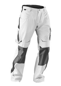 K&Uuml;BLER Arbeitsbundhose K&Uuml;BLER "Bund", Damen, Gr. 36, EURO, wei&szlig; (wei&szlig;, anthrazit), Obermaterial: 100% Polyester PES., Hosen Arbeitsbundhose