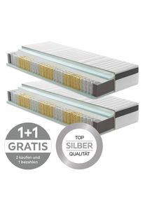 Primatex , Wei&szlig; , Textil , H4 , F&uuml;llung: Polyester , 90x200 cm , ISO 9001, Textiles Vertrauen - Oeko-Tex&reg;, Fsc, CE, Made in Turkey , Bezug abnehmbar/waschbar, Ober- und Unterseite versteppt, atmungsaktiv, antibakteriell, orthop&auml;dische Matratze, Bezug aus 3mesh&reg; Abstandsgewirke, Matratzenentfaltung in 48 Stunden, Matratzenklasse Silber ,