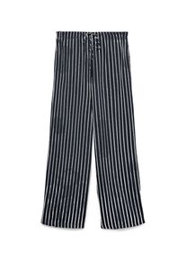 V&eacute;ro Moda Schlupfhose VERO MODA "VMROSIE MW WIDE PANT NOOS", Damen, Gr. XS, L&auml;nge 34, sky captain stripes:wei&szlig; pinstripes, Web, Obermaterial: 85% Viskose, 15% Leinen, gestreift, oversize lang, Hosen Schlupfhose, Viskosemischung, oversize