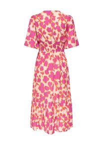 Druckkleid Only "ONLAURI MIKASI S/S MIDI DRESS WVV EX", Damen, Gr. S, N-Gr, cloud dancer aop:summer flower, Web, Obermaterial: 80% Viskose, 20% Polyamid, bedruckt, regular fit Midi, V-Ausschnitt, Kleider Druckkleid, Viskosemischung, regular fit