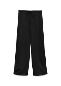 V&eacute;ro Moda Schlupfhose VERO MODA "VMROSIE MW WIDE PANT NOOS", Damen, Gr. L, L&auml;nge 32, schwarz, Web, Obermaterial: 85% Viskose, 15% Leinen, unifarben, oversize lang, Hosen Schlupfhose, Viskosemischung, oversize