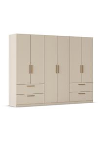 Rauch Dreht&uuml;renschrank "Skandi" 6-t&uuml;rig mit vier Schubladen - 271x54x210cm - beige - Holz