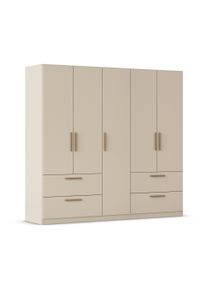 Rauch Dreht&uuml;renschrank "Skandi" 5-t&uuml;rig mit vier Schubladen - 226x54x210cm - beige - Holz