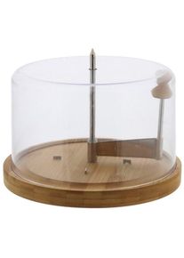 K&auml;sehobel Kesper, braun, B:21,7cm L:12cm &Oslash;:21,7cm, Bambus, K&uuml;chenreiben, K&auml;sehobel, mit Haube