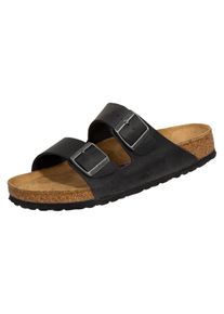 Sandale Birkenstock "Arizona", Damen, Gr. 35, schwarz, Obermaterial: 100% Rindnubukleder CNU., Schuhe Sandale