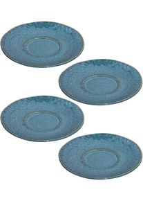 Untertasse Leonardo "Matera", blau, H:2cm &Oslash;:15cm, Keramik, Speiseteller, Untertasse, Teller Set