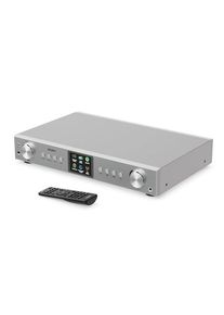 Majority Fitzwilliam 2 Radio Tuner and Media Centre - Silver - Silber