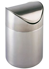 Kosmetikeimer Wenko "Otranto", silber (silberfarben), B:16cm H:23,5cm T:16cm, Edelstahl, M&uuml;lleimer, Kosmetikeimer