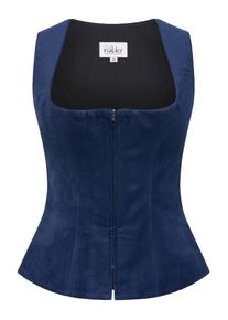 N&uuml;bler Dirndlbluse N&Uuml;BLER "Trachtenmieder Manuela", Damen, Gr. 46, blau, Obermaterial: 100% Polyester PES., Blusen Dirndlbluse